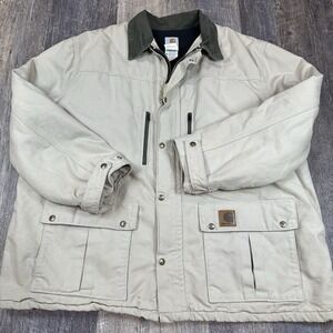 Carhartt Men's 2XL Chore Jacket C43 Stone Duck Canvas‎ USA Made Vintage 1999